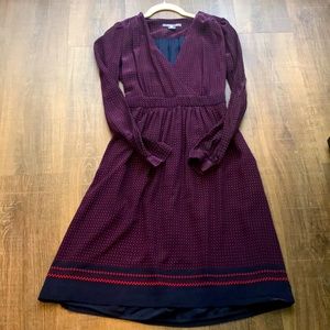 Tegan long sleeve silk dress